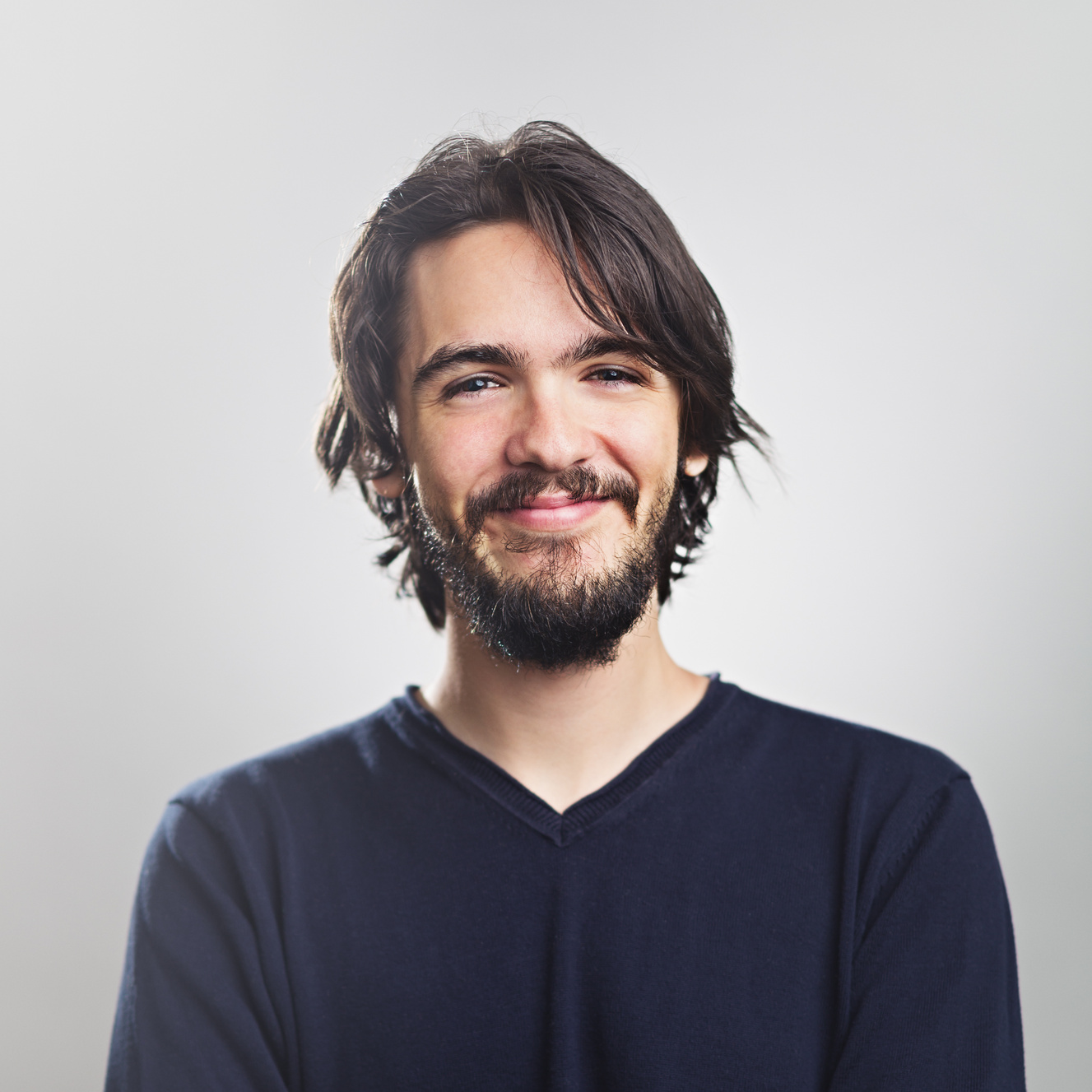 Young man smiling