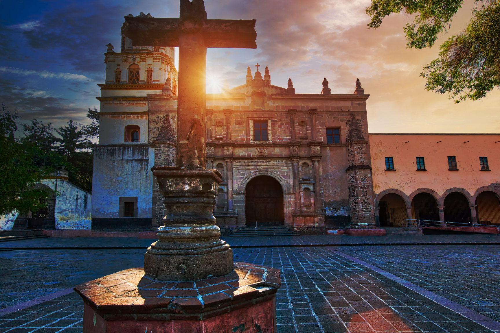 Parish of San Juan Bautista on Hidalgo square in Coyoacan